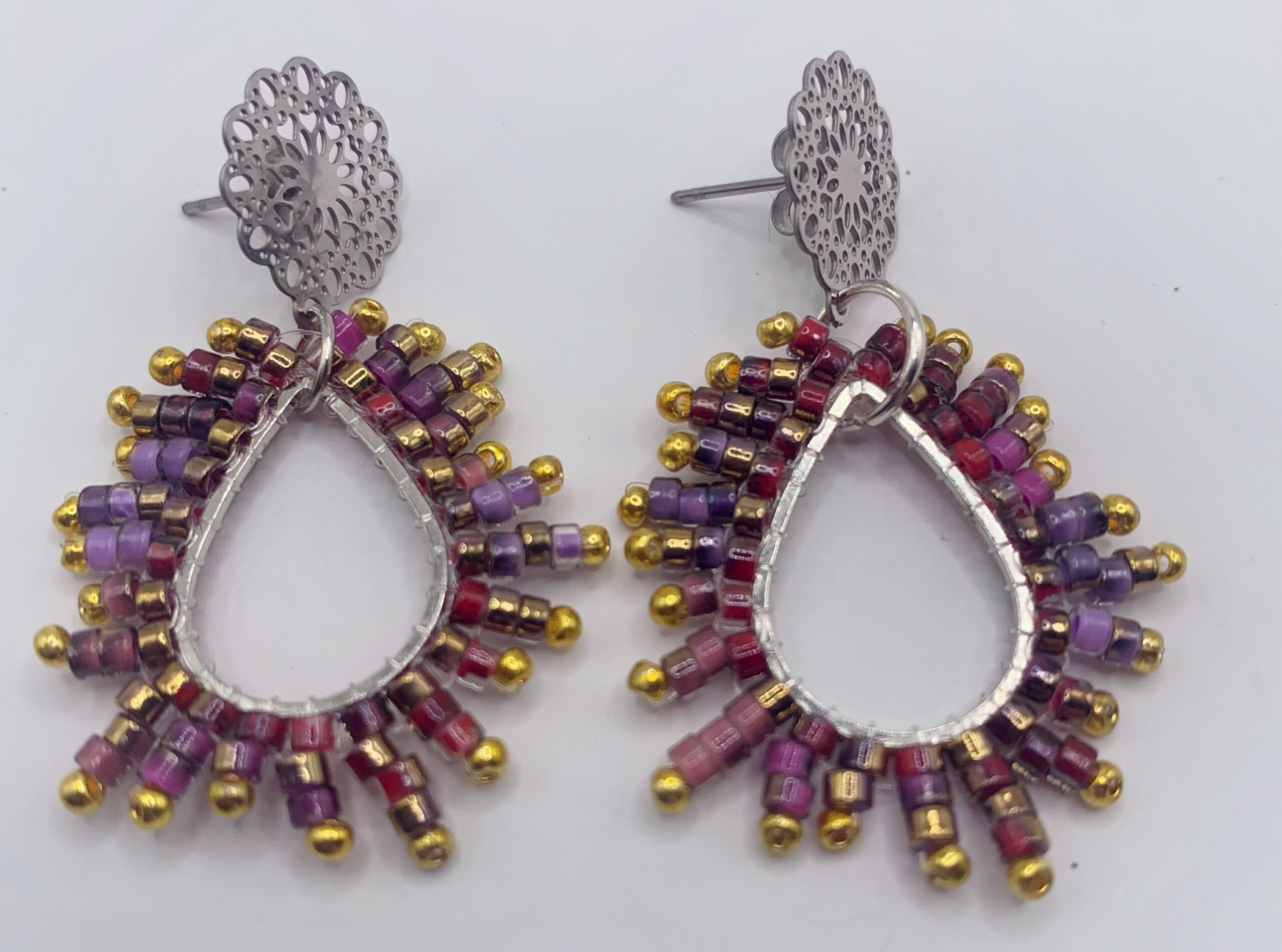 boucles d'oreilles " rojo " boucles d'oreilles " rojo "