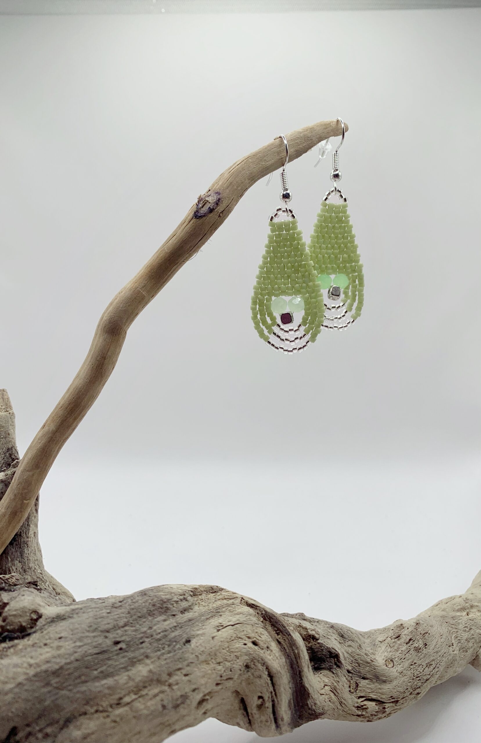 boucles d'oreilles " goutte verte" boucles d'oreilles " goutte verte"
