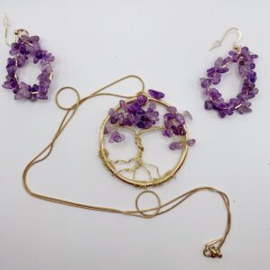 boucles d'oreilles + bracelet en pierre de jaspe