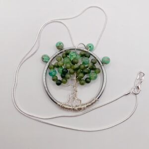 boucles d'oreilles + bracelet en pierre de jaspe