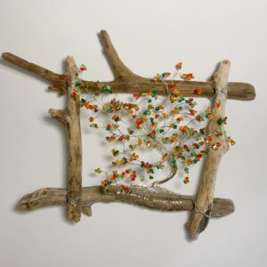 abre de vie perles sur cadre bois